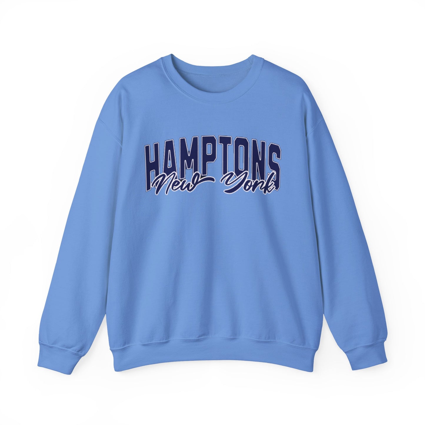 The Hamptons Sweatshirt - Long Island New York Pullover, Faded Vintage Aesthetic Varsity Design