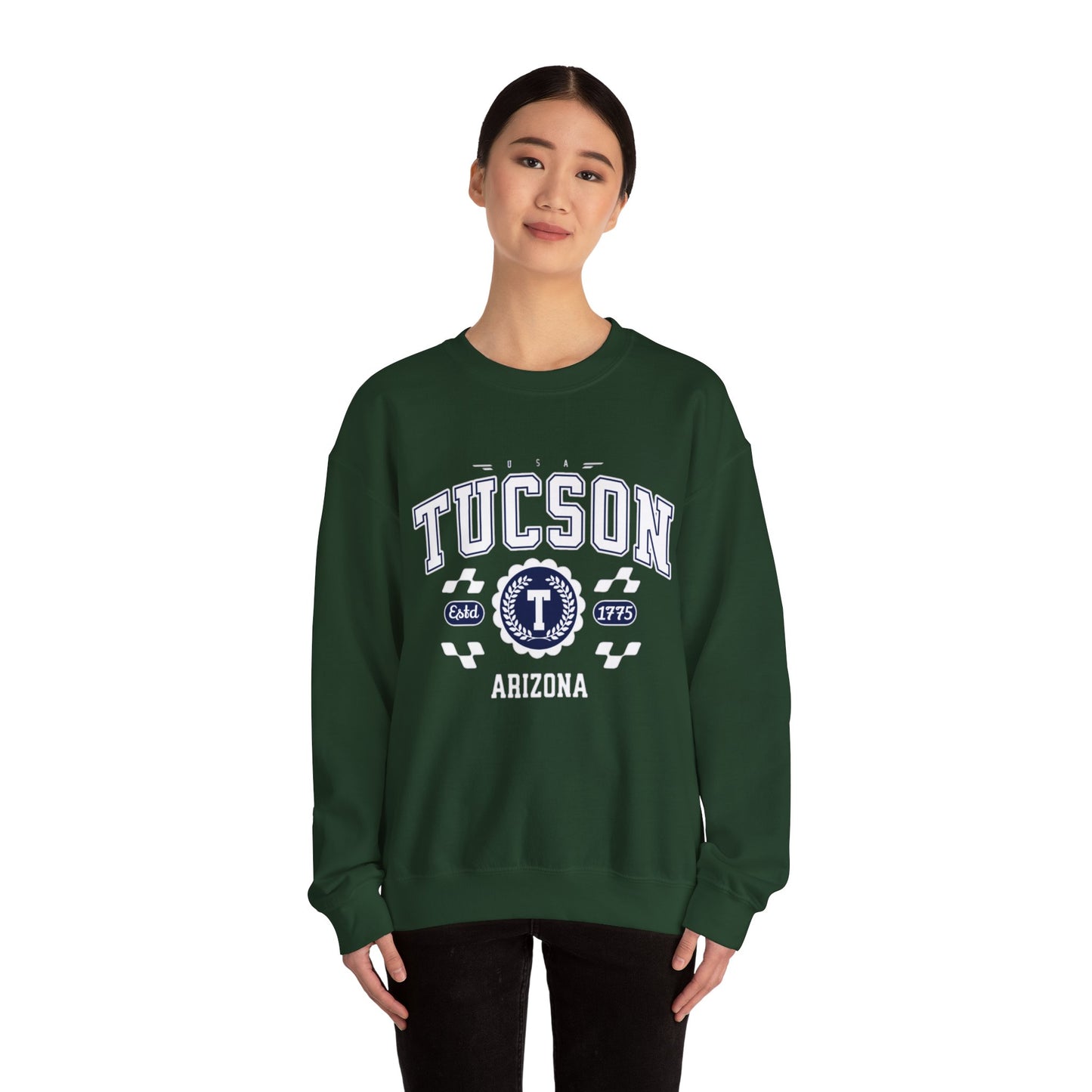 Vintage Tucson Arizona AZ Athletic Sports Design varsity pullover sweater  Crewneck Sweatshirt