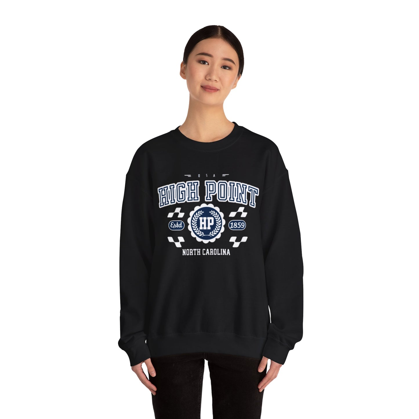 Vintage High Point North Carolina Athletic Sports Design varsity pullover sweater Crewneck Sweatshirt
