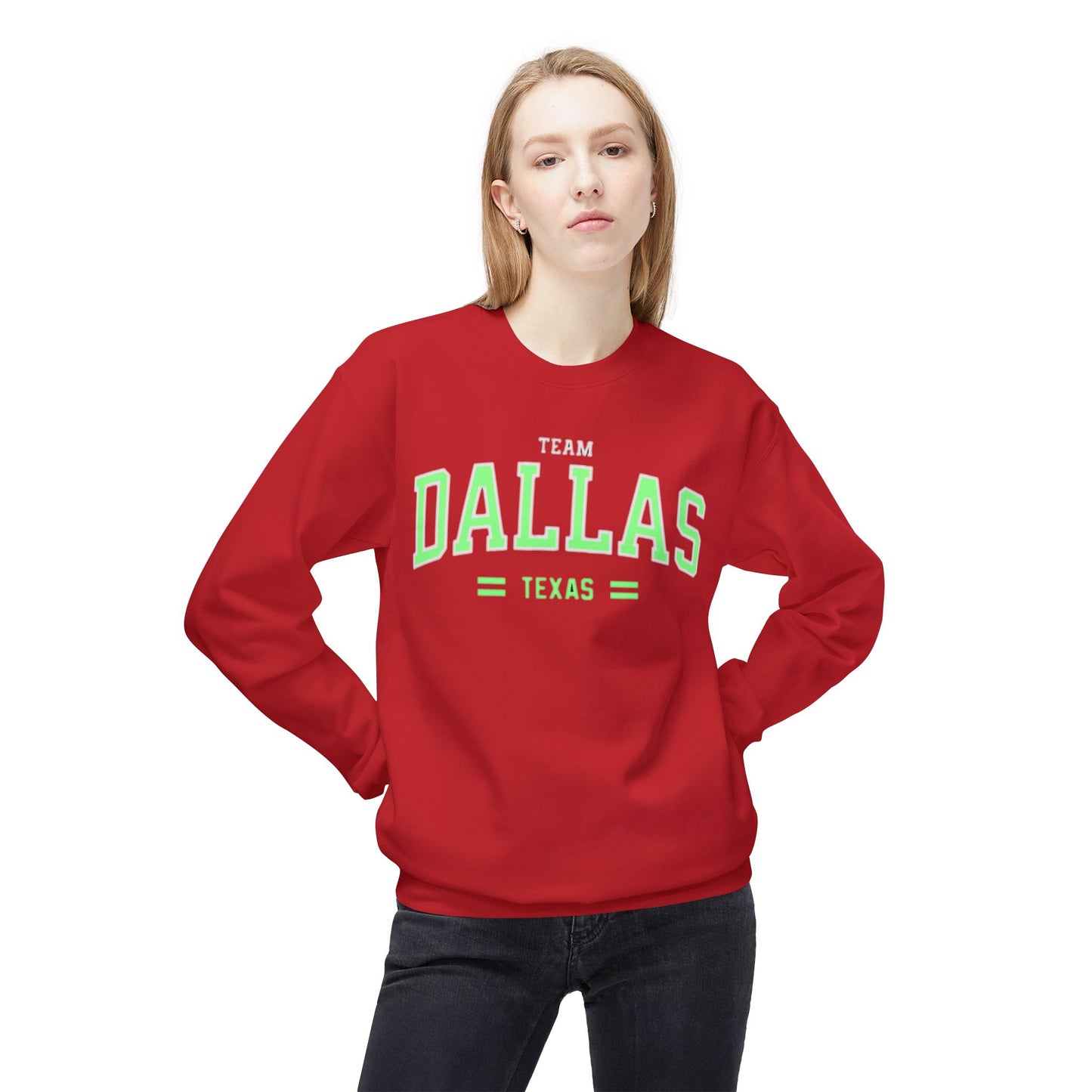 Varsity Dallas Texas Adult Unisex Crewneck vintage style Sweatshirt