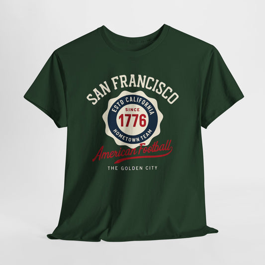 Vintage San Francisco Football Tee - Unisex Heavy Cotton Shirt for Sports Fans, Casual Wear, Gift for Occasions, Fall Style, Travel Souvenir