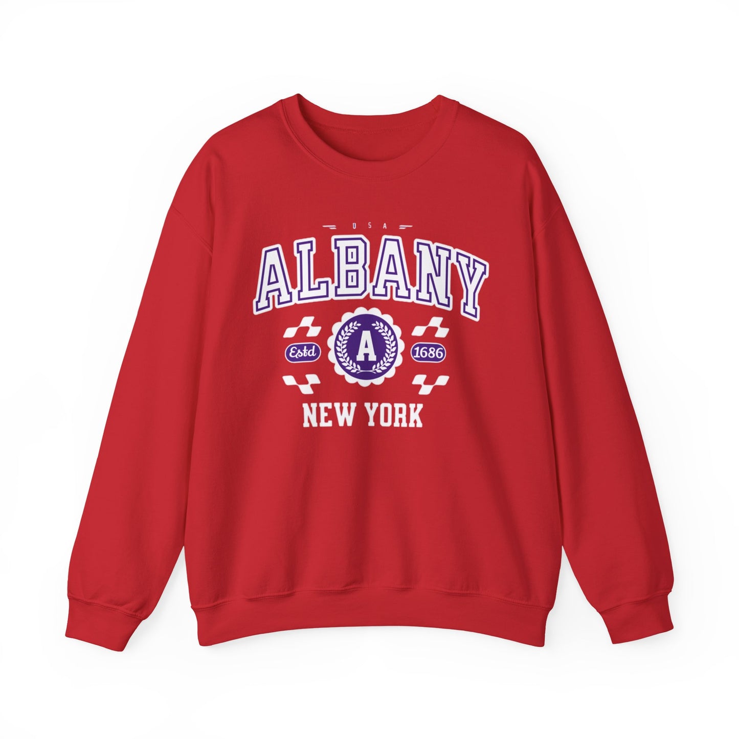 Vintage Albany New York Athletic Sports Design Crewneck Sweatshirt