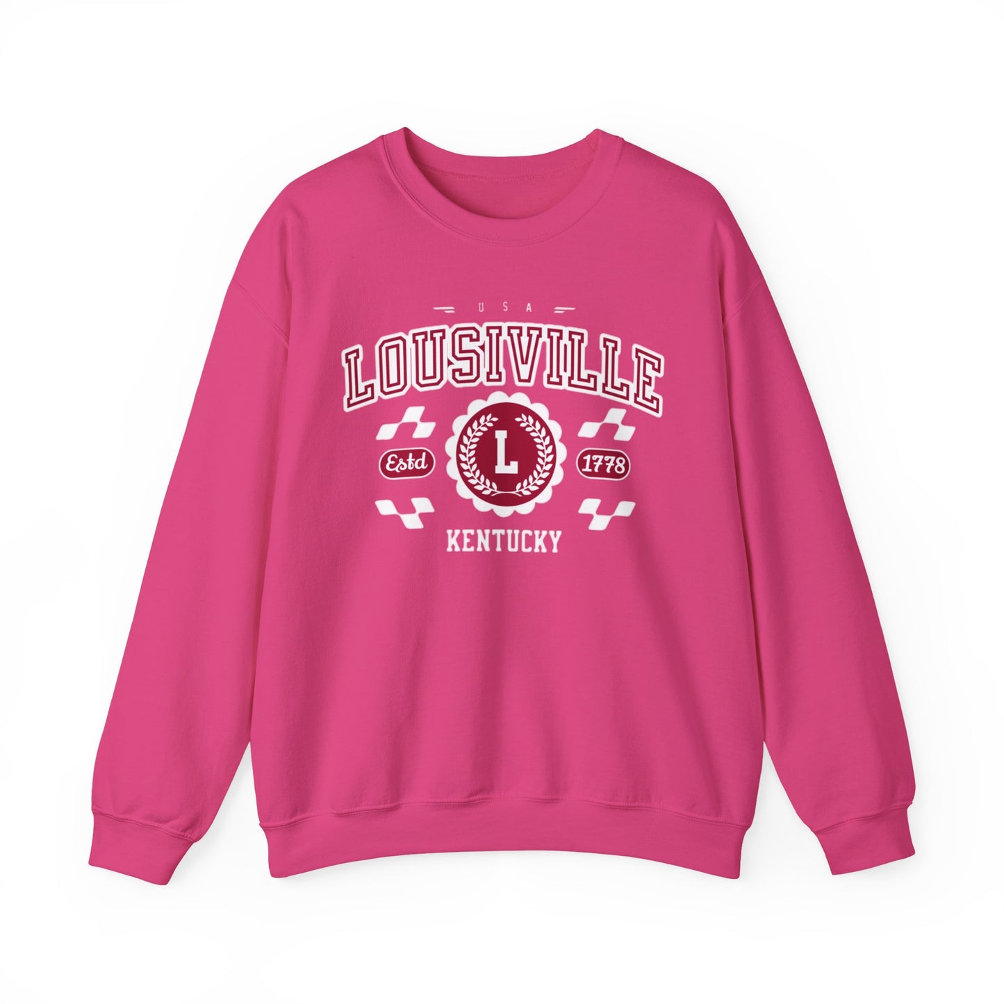 Vintage Louisville Kentucky KY Athletic Sports Design varsity pullover sweater  Crewneck Sweatshirt