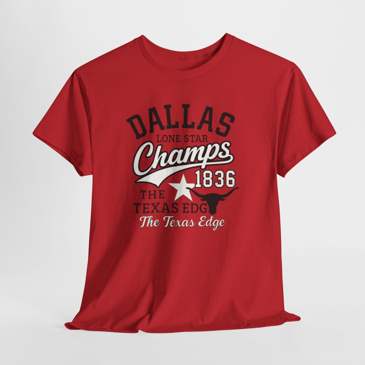 Dallas Lone Star Champs Tee - Unisex Heavy Cotton Shirt for Casual Wear, Sports Events, Gift Ideas, Texas Merch, Everyday Comfort