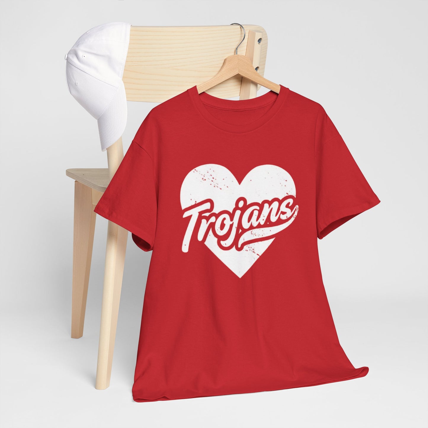 Unisex California Trojans Heart Tee - Casual Style, Sports Lovers Apparel, Sports Fan Gift, Everyday Wear, College Spirit Shirt, Team Pride Top