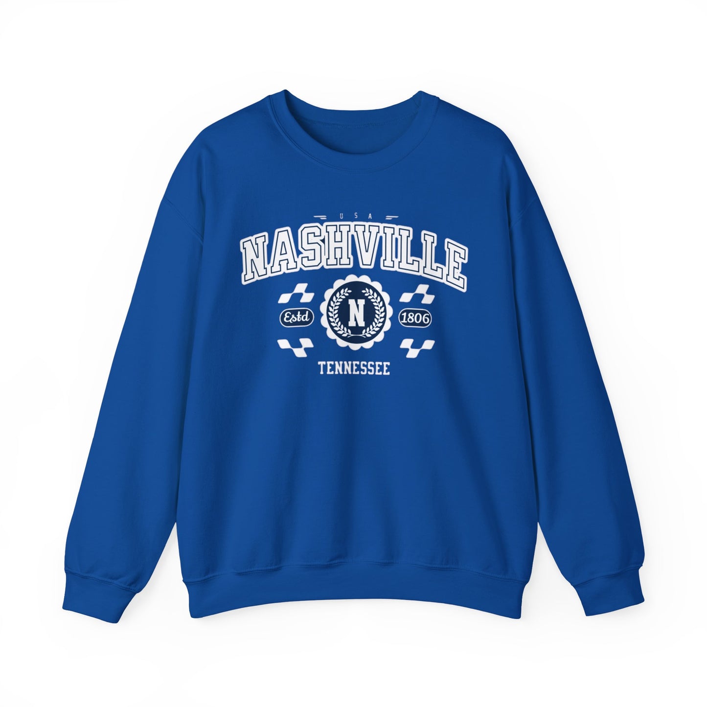 Vintage Nashville Tennessee Athletic Sports Design varsity pullover sweater  Crewneck Sweatshirt