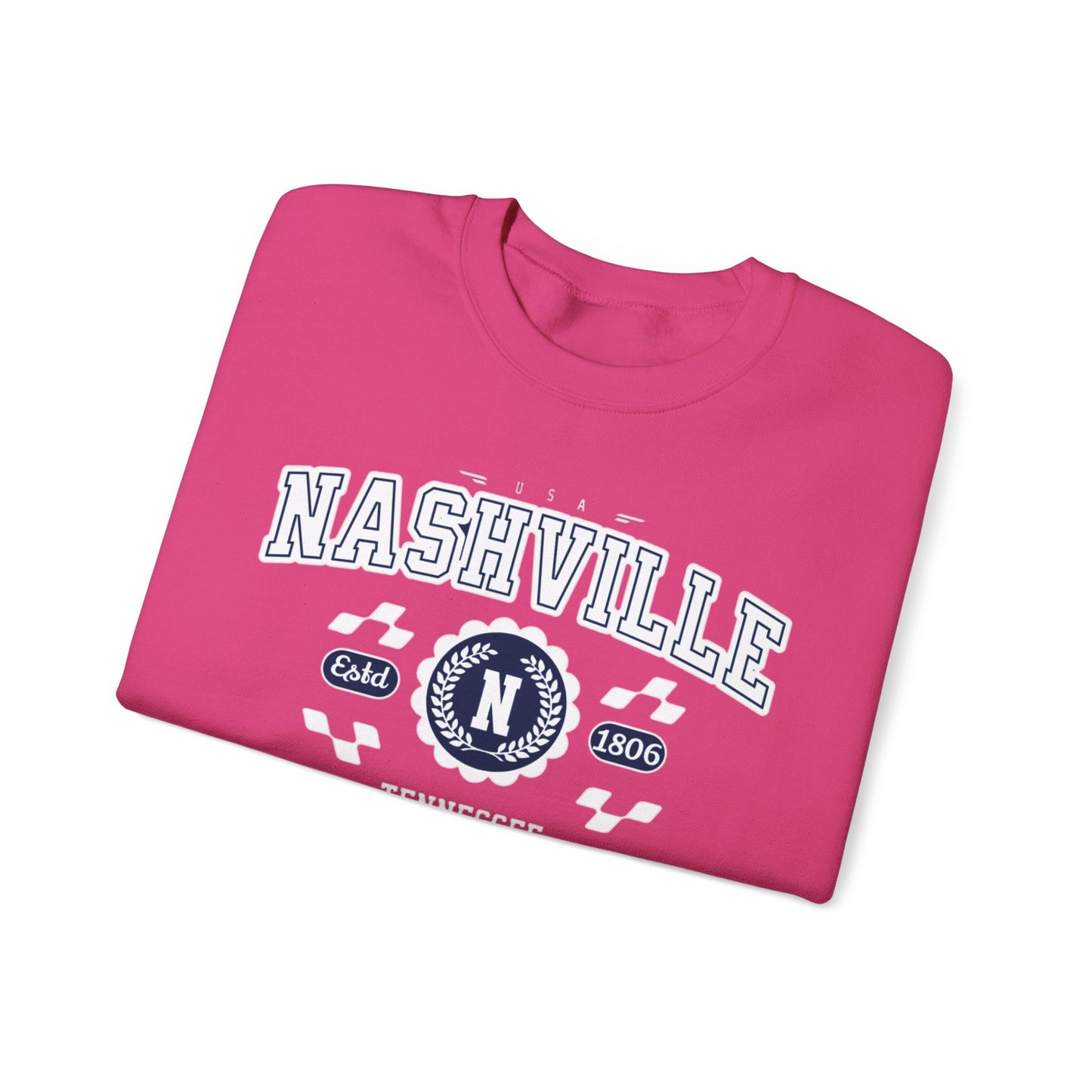 Vintage Nashville Tennessee Athletic Sports Design varsity pullover sweater  Crewneck Sweatshirt