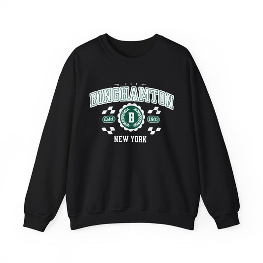 Vintage Binghamton New York Athletic Sports Design Crewneck Sweatshirt
