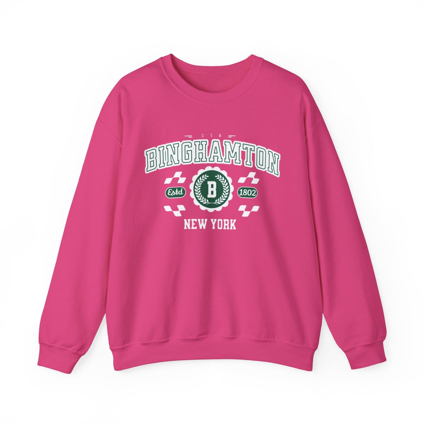 Vintage Binghamton New York Athletic Sports Design Crewneck Sweatshirt