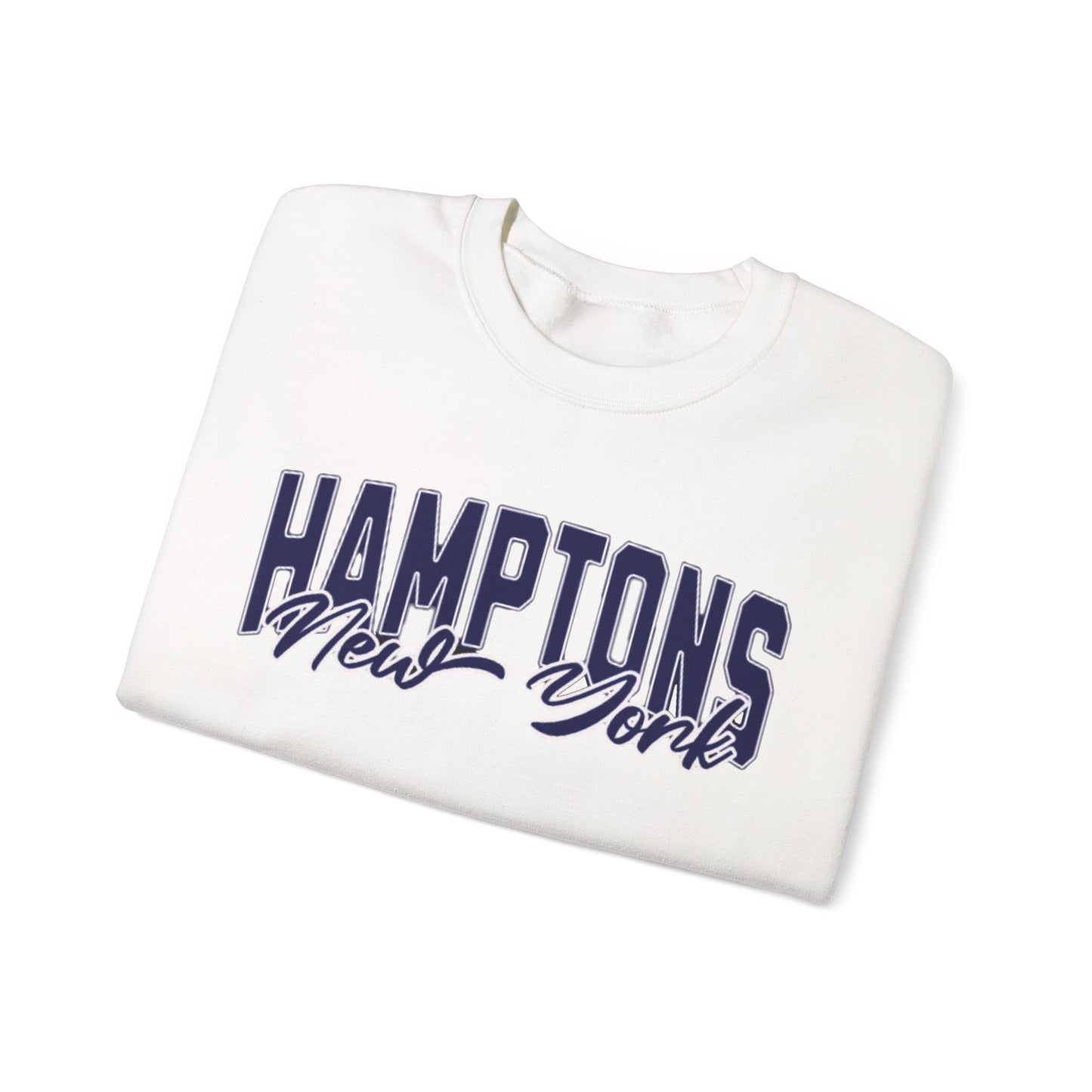 The Hamptons Sweatshirt - Long Island New York Pullover, Faded Vintage Aesthetic Varsity Design