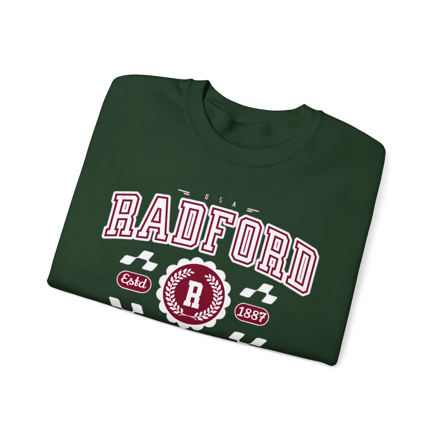 Vintage Radford Virginia VA Vintage Athletic Sports Design varsity pullover sweater  Crewneck Sweatshirt