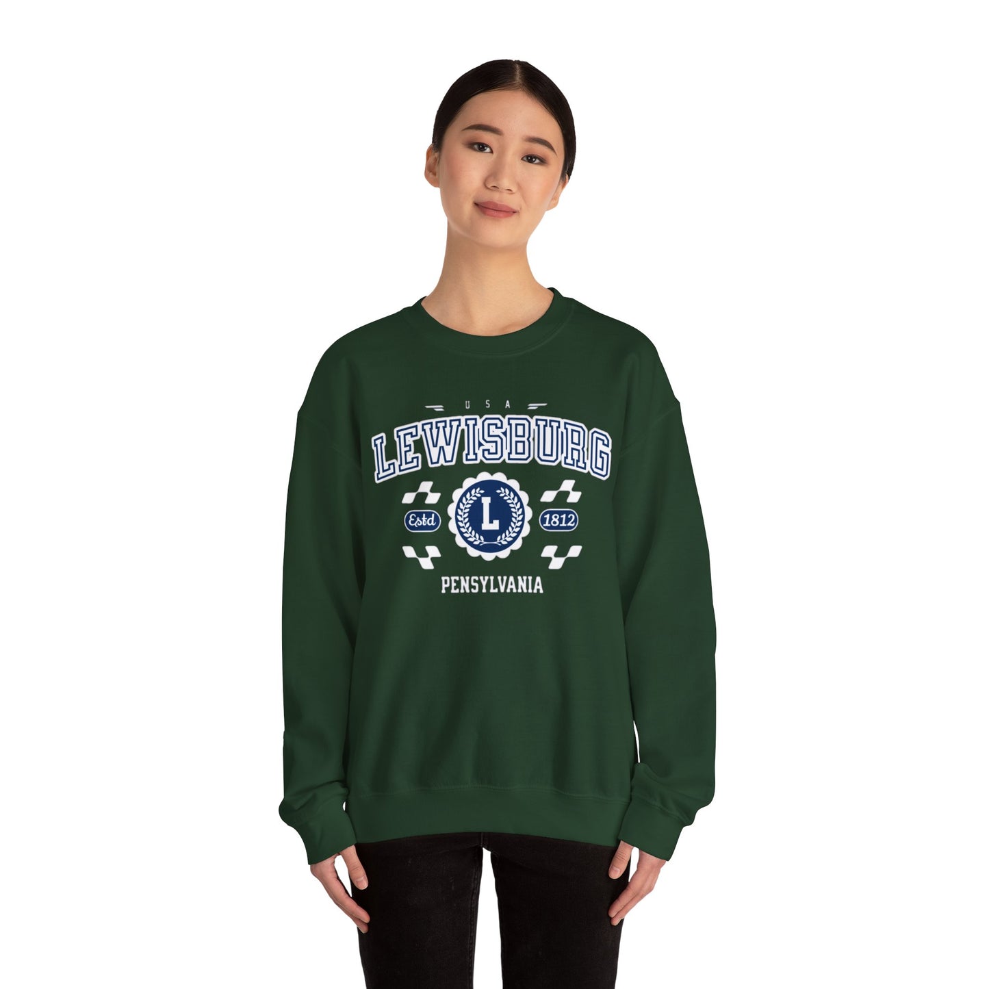 Vintage Lewisburgh Pennsilvania Athletic Sports Design varsity pullover sweater  Crewneck Sweatshirt