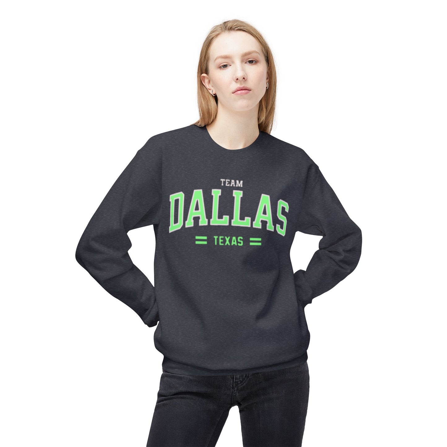 Varsity Dallas Texas Adult Unisex Crewneck vintage style Sweatshirt