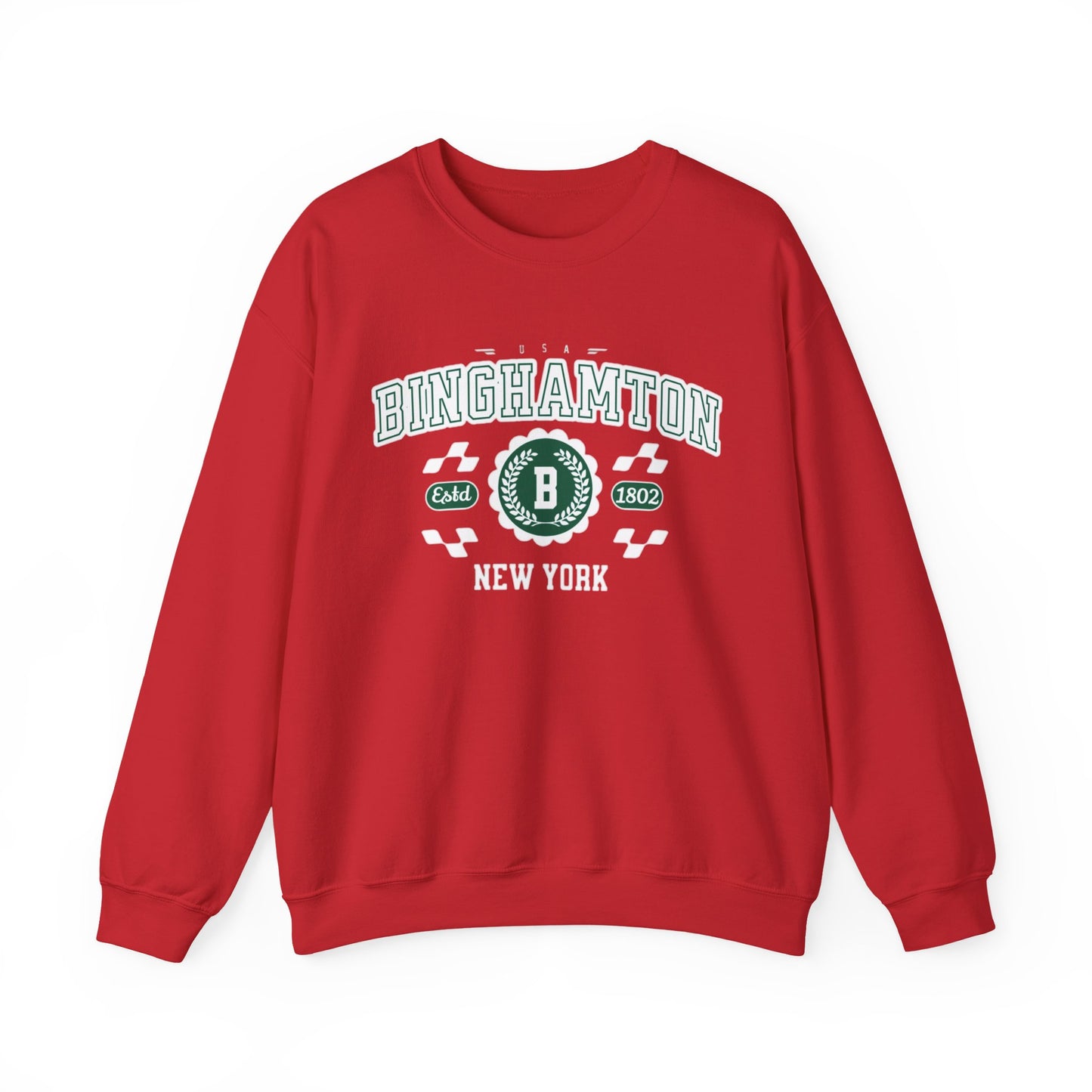Vintage Binghamton New York Athletic Sports Design Crewneck Sweatshirt
