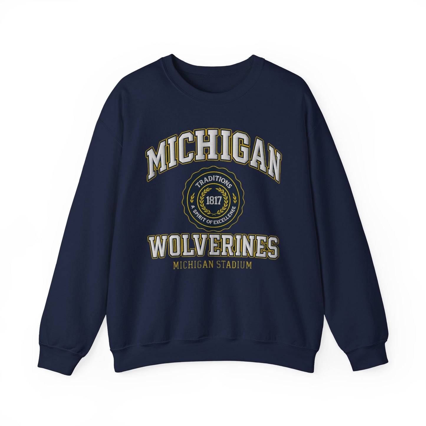 Michigan Wolverines Crewneck Sweatshirt - College Spirit Wear, Unisex Apparel, Game Day Outfit, Gift for Alumni, School Pride Clothing
