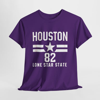 Houston Lone Star State Tee, Unisex Graphic Shirt, Texas Pride Outfit, Casual Summer Top, Gift for Texans, State Inspired Apparel