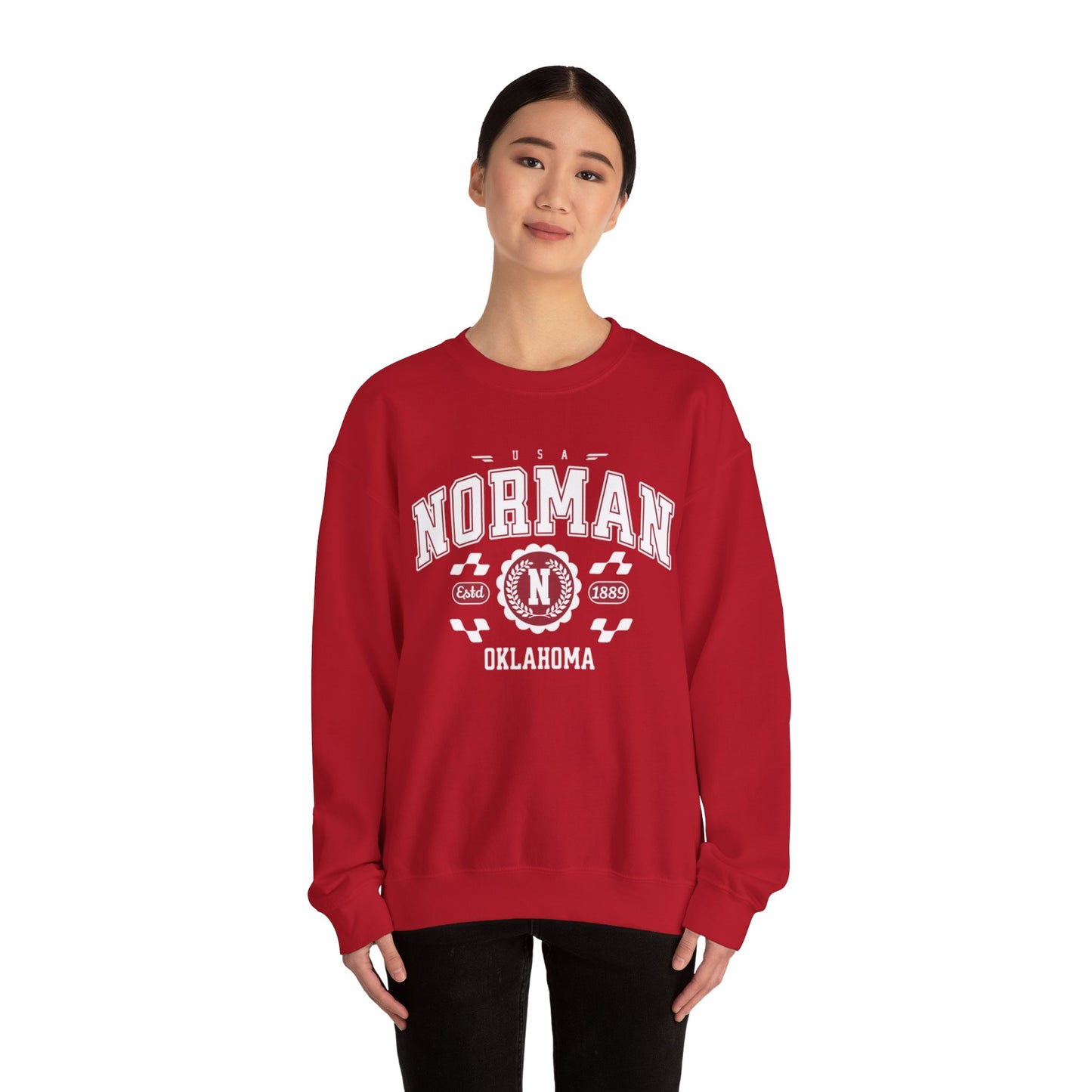 Vintage Normal Oklahoma Athletic Sports Design varsity pullover sweater  Crewneck Sweatshirt