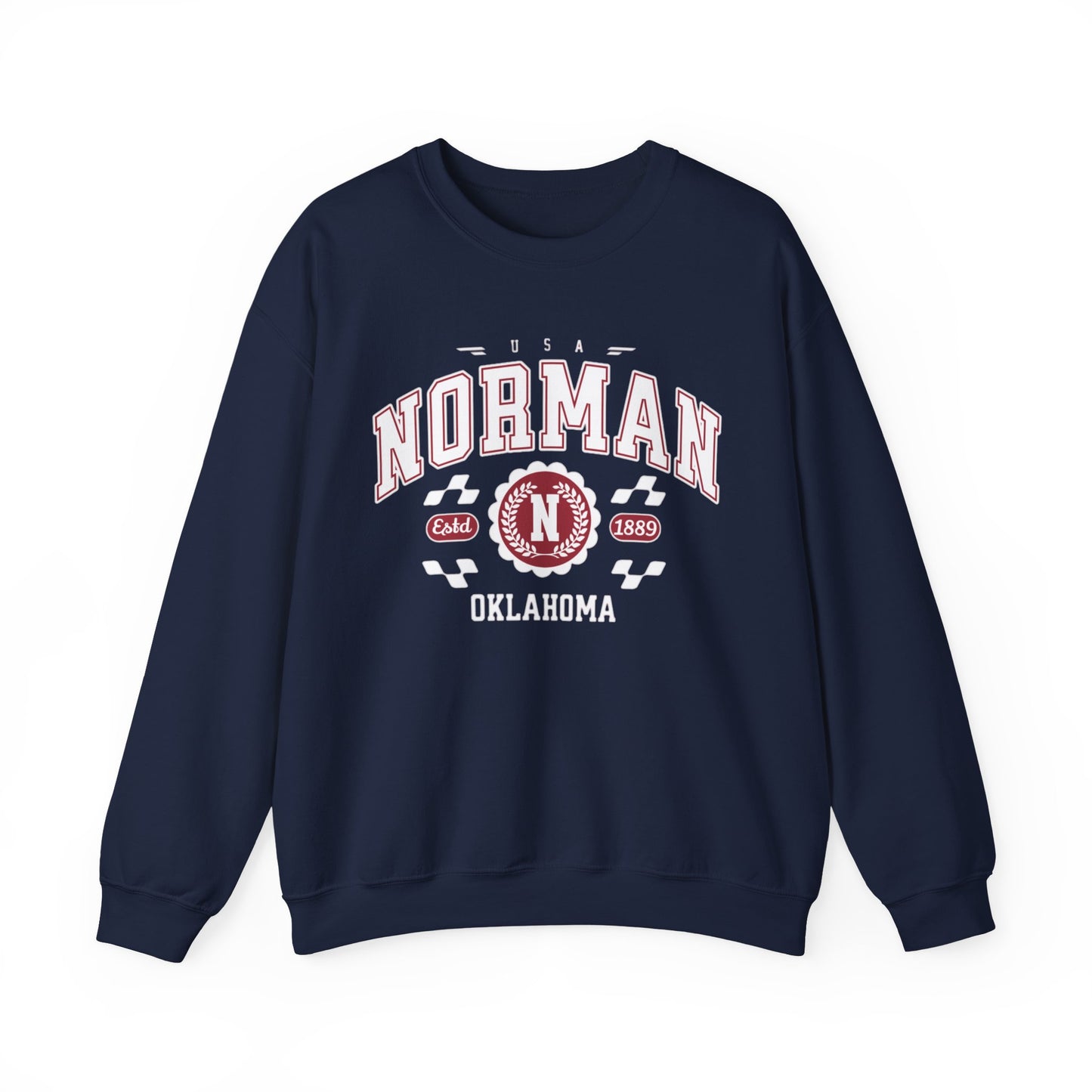 Vintage Normal Oklahoma Athletic Sports Design varsity pullover sweater  Crewneck Sweatshirt