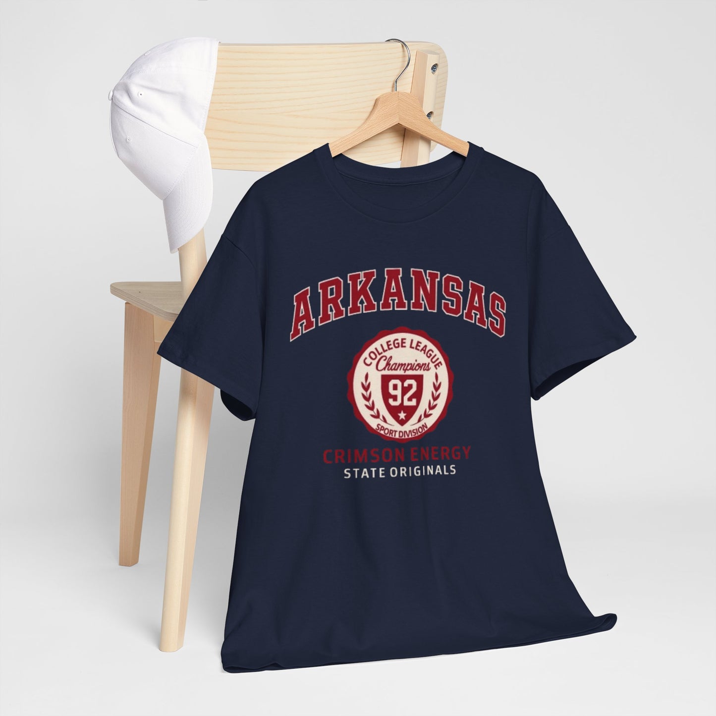 Arkansas Crimson Energy Vintage College T-Shirt – Unisex Cotton Tee for Game Day, Casual Wear and Gift Inspiration