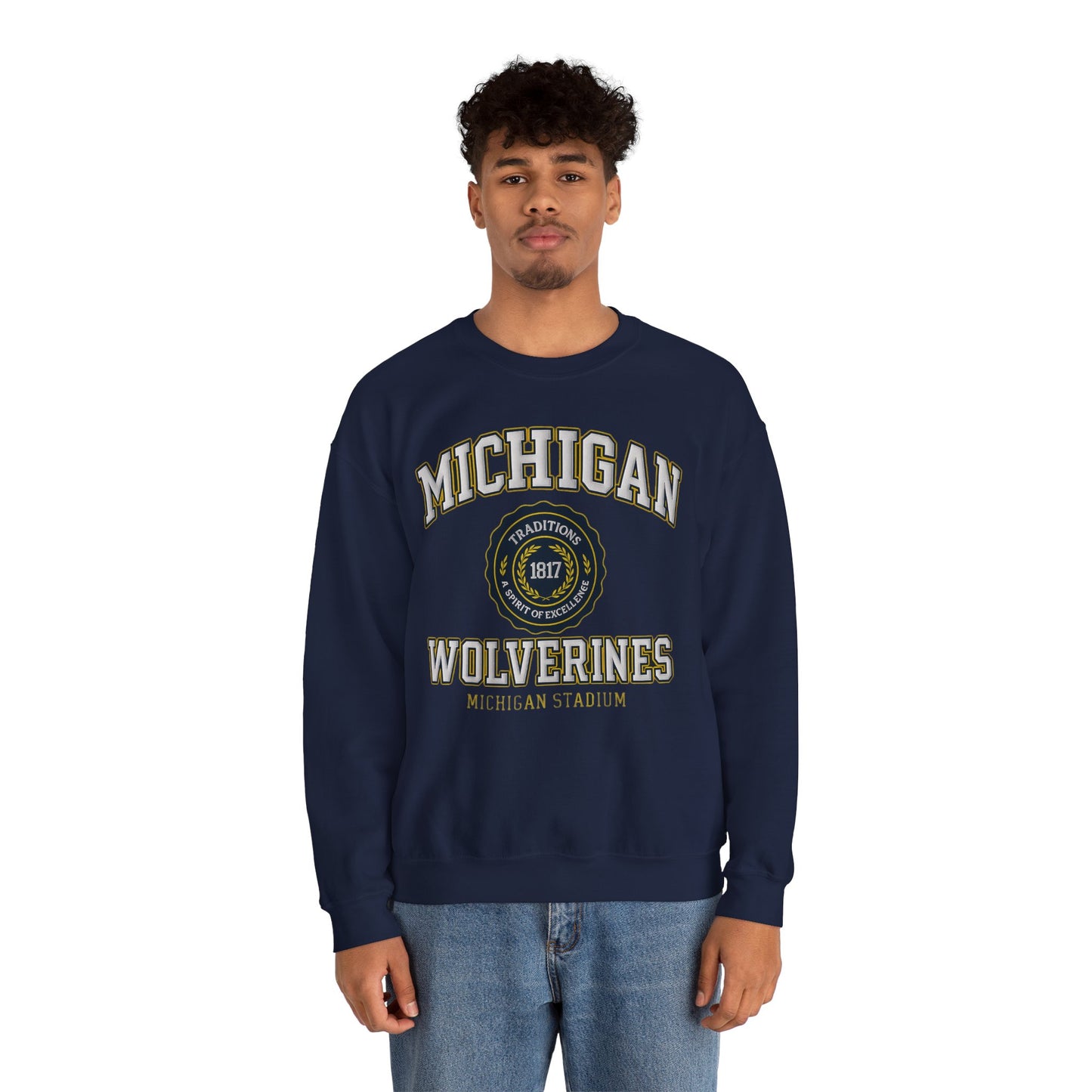 Michigan Wolverines Crewneck Sweatshirt - College Spirit Wear, Unisex Apparel, Game Day Outfit, Gift for Alumni, School Pride Clothing