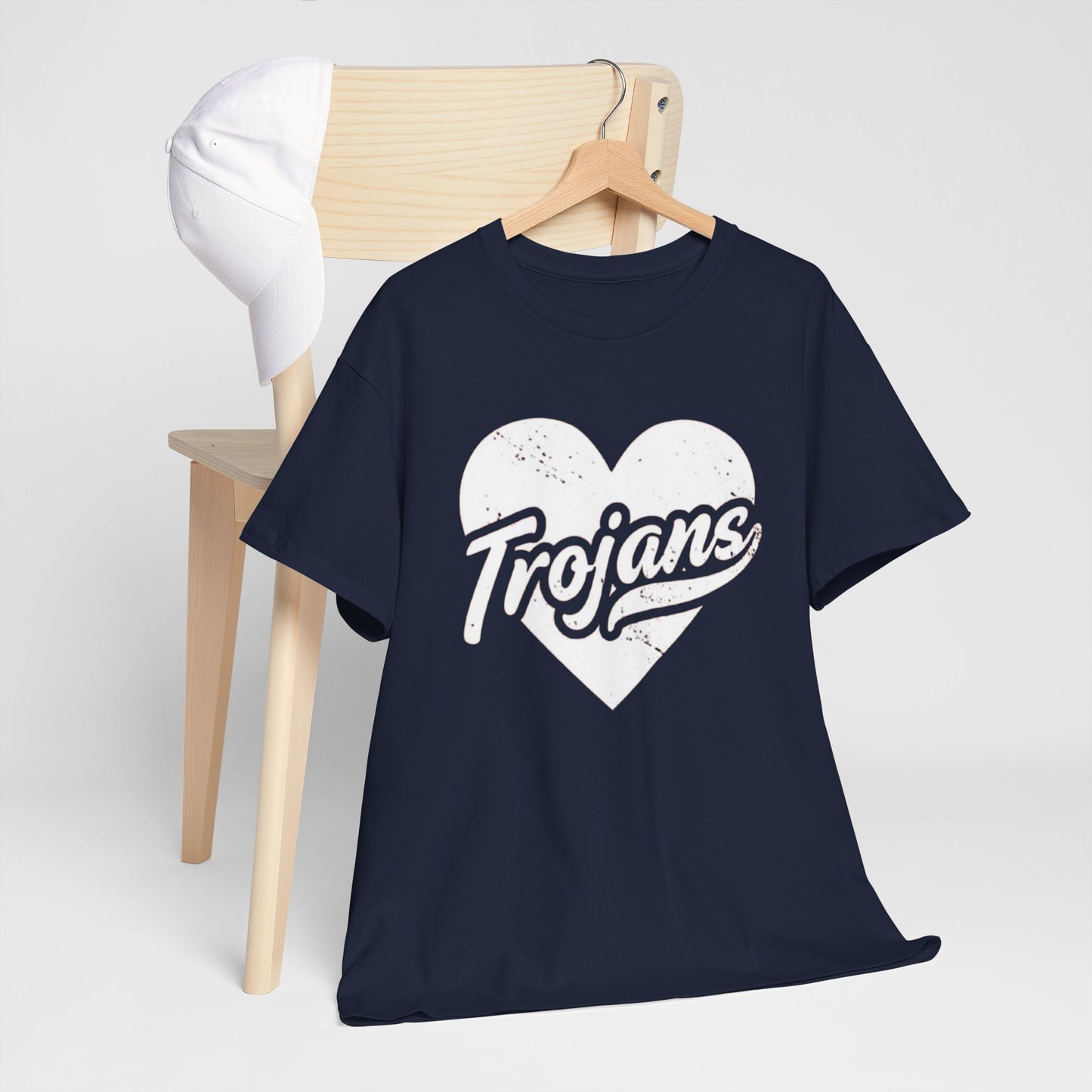 Unisex California Trojans Heart Tee - Casual Style, Sports Lovers Apparel, Sports Fan Gift, Everyday Wear, College Spirit Shirt, Team Pride Top