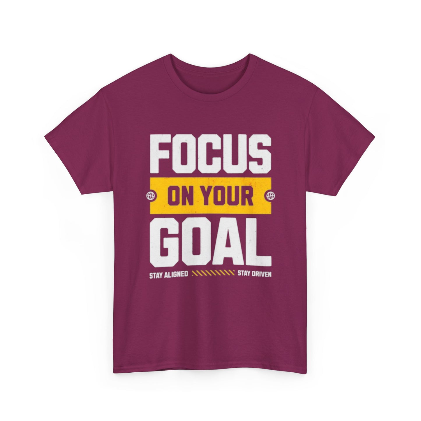 Focus on Your Goal Inspirational Gym T-Shirt – Stay Driven, Stay Strong tee