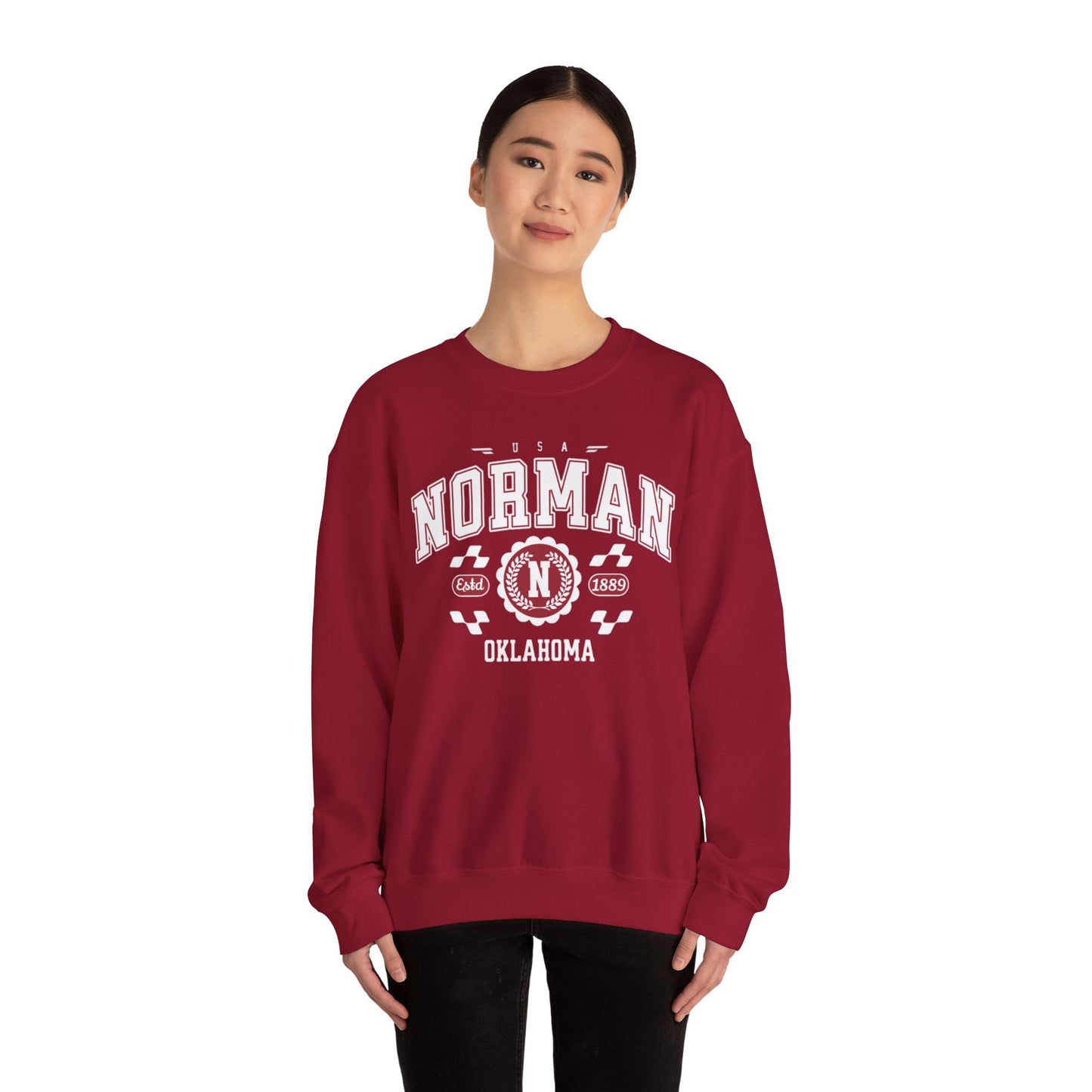 Vintage Athletic Sports Design Norman Oklahoma OK Sweatshirt