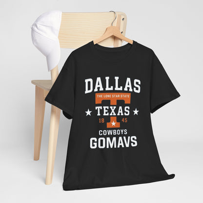 Dallas Cowboys Heavy Cotton Tee, Texas T-Shirt, Unisex Sportswear, Football Fan Gear, Comfortable Casual Wear