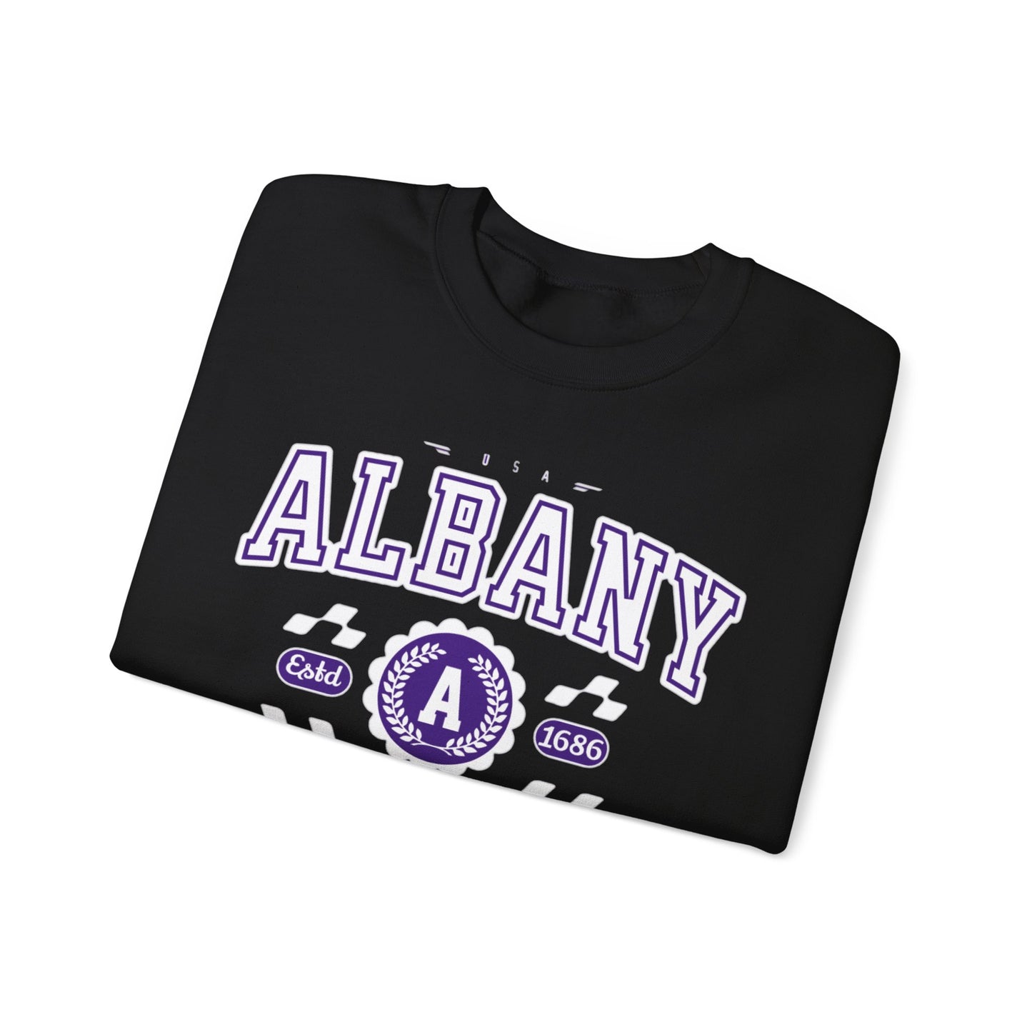 Vintage Albany New York Athletic Sports Design Crewneck Sweatshirt