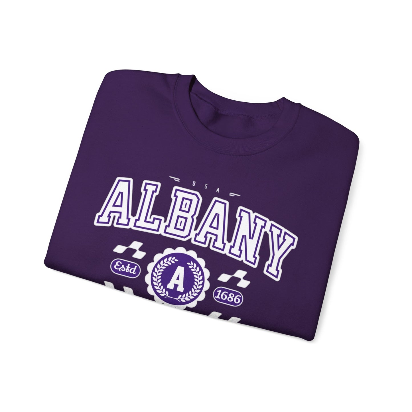 Vintage Albany New York Athletic Sports Design Crewneck Sweatshirt