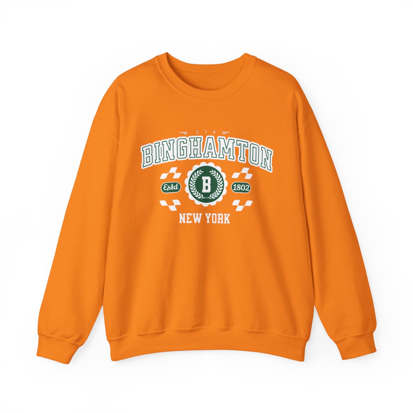 Vintage Binghamton New York Athletic Sports Design Crewneck Sweatshirt