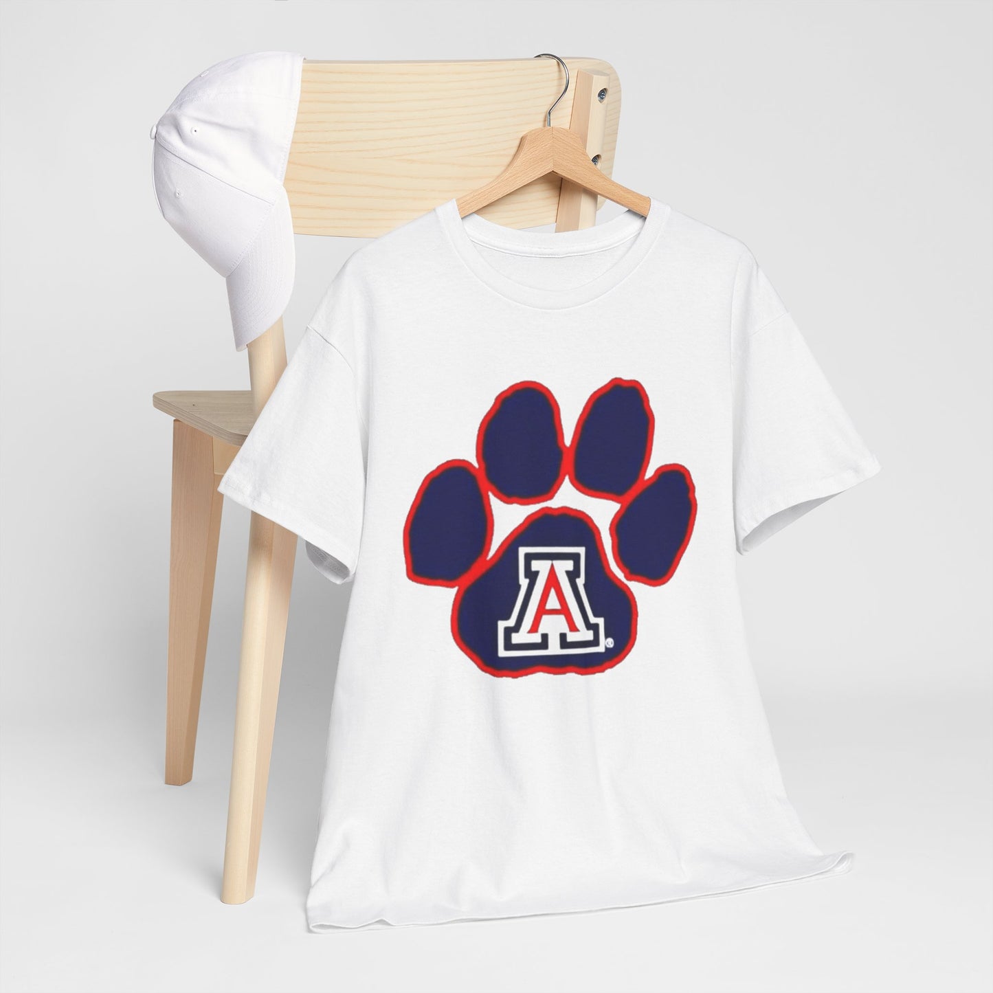 Urban Legend Arizona Wild Paw White T-Shirt | Blue and Red College Streetwear for Game Day
