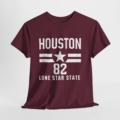 Houston Lone Star State Tee, Unisex Graphic Shirt, Texas Pride Outfit, Casual Summer Top, Gift for Texans, State Inspired Apparel