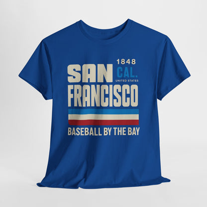 San Francisco Baseball by the Bay Unisex Heavy Cotton Tee, Vintage Graphic Tee, Casual Wear, Gift for Sports Lovers, Summer Outing
