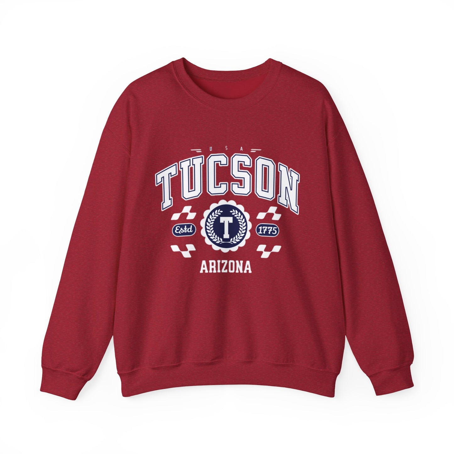 Vintage Tucson Arizona AZ Athletic Sports Design varsity pullover sweater  Crewneck Sweatshirt