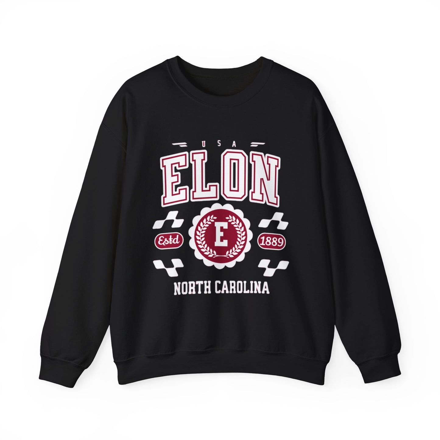 Vintage Elon North Carolina NC Athletic Sports Design varsity pullover sweater Crewneck Sweatshirt
