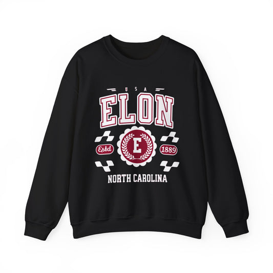Vintage Elon North Carolina NC Athletic Sports Design varsity pullover sweater Crewneck Sweatshirt