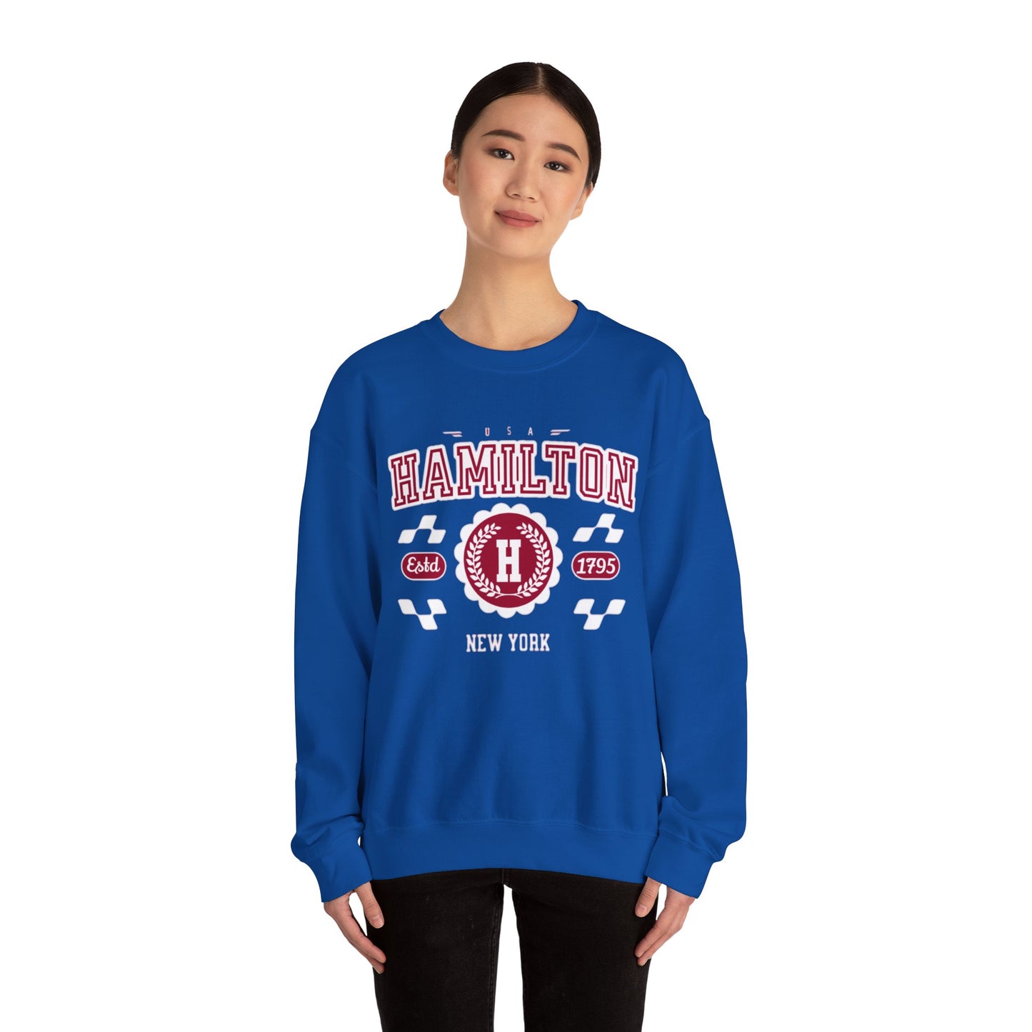 Vintage Hamilton New York NY Athletic Sports Design varsity pullover sweater Crewneck Sweatshirt