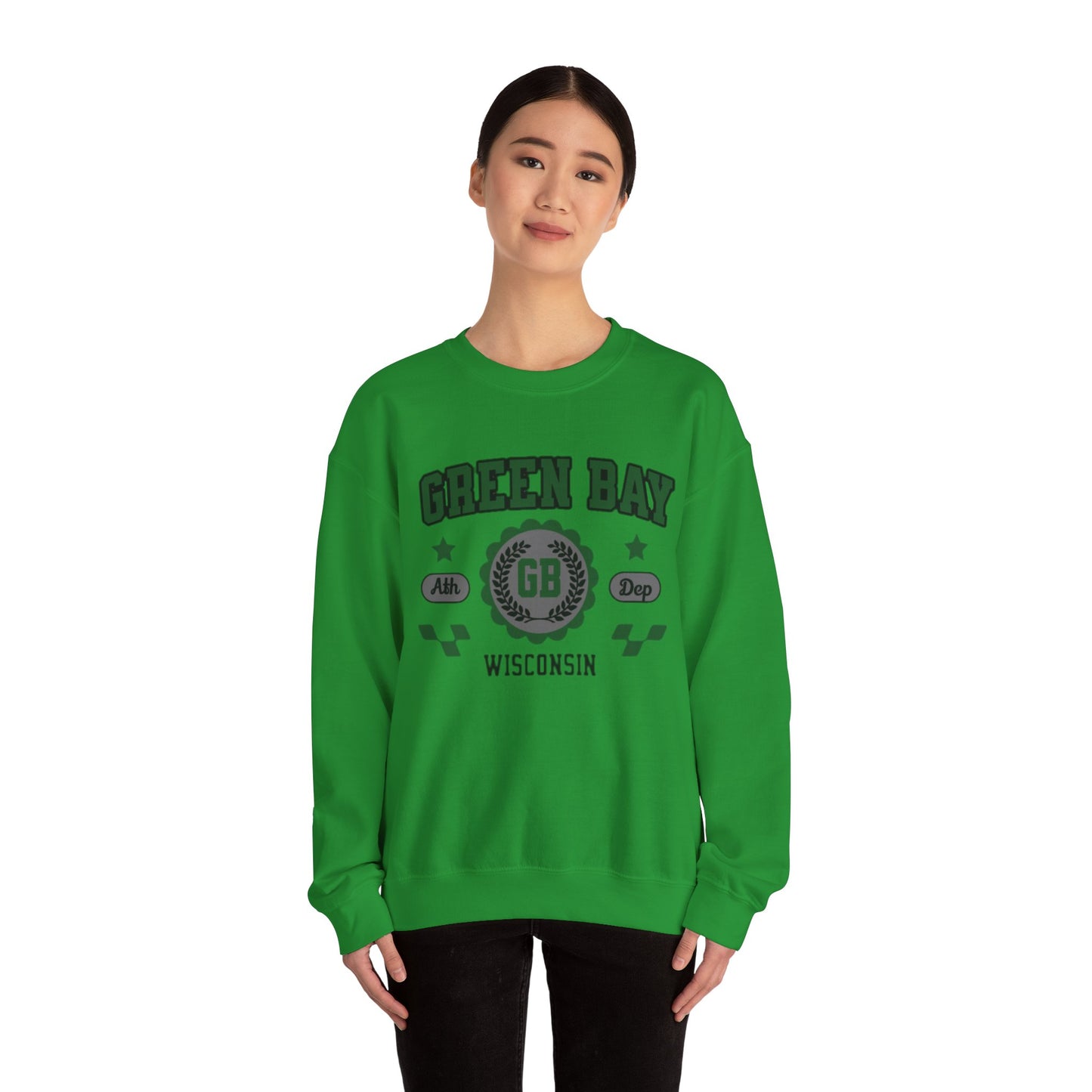 Wisconsin Green Bay  Vintage Athletic Sports Design Crewneck Sweatshirt