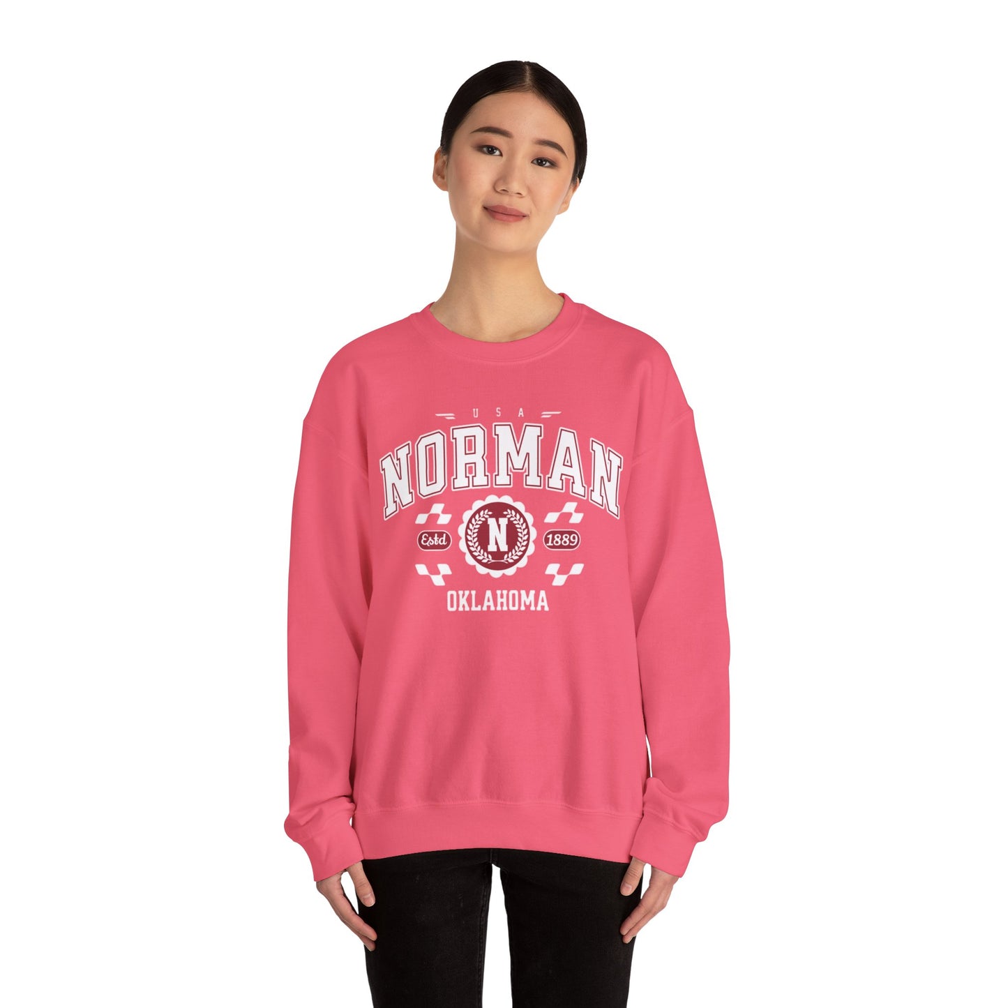 Vintage Athletic Sports Design Norman Oklahoma OK Sweatshirt