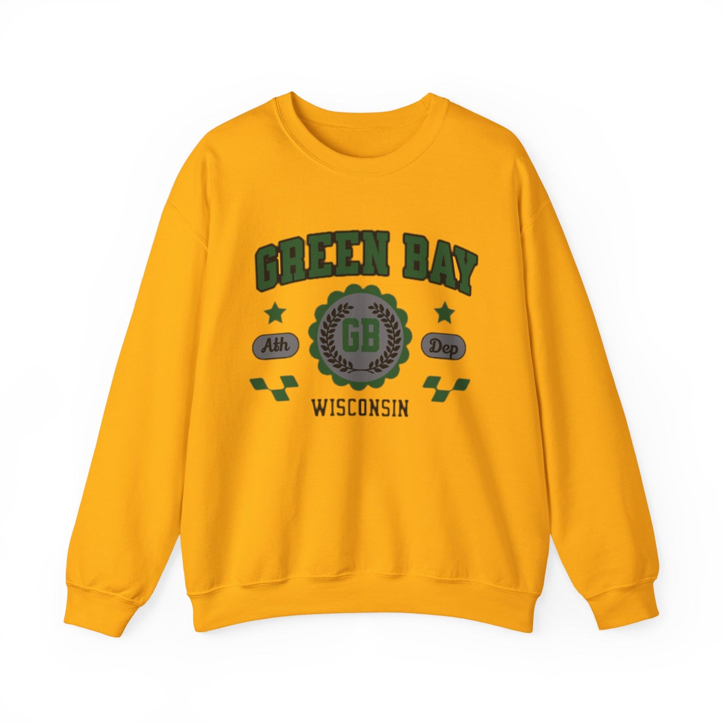 Wisconsin Green Bay  Vintage Athletic Sports Design Crewneck Sweatshirt