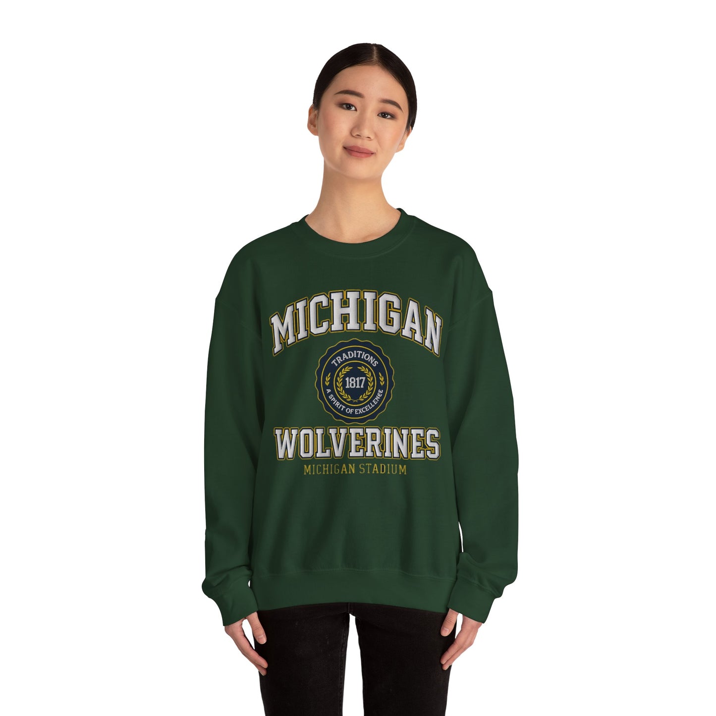 Michigan Wolverines Crewneck Sweatshirt - College Spirit Wear, Unisex Apparel, Game Day Outfit, Gift for Alumni, School Pride Clothing