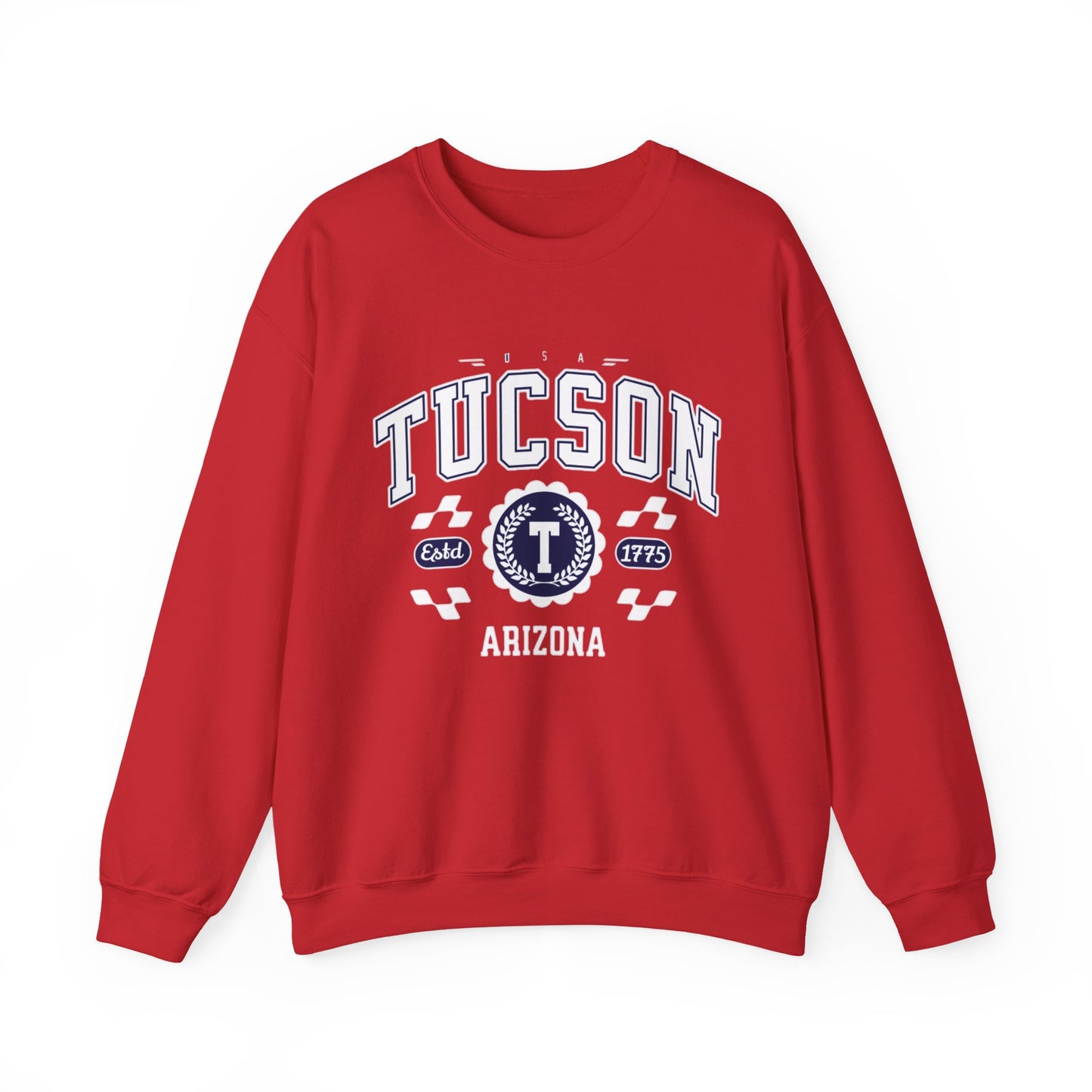 Vintage Tucson Arizona AZ Athletic Sports Design varsity pullover sweater  Crewneck Sweatshirt