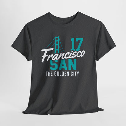 San Francisco Golden City Tee, Unisex Cotton T-Shirt, Travel Souvenir, San Francisco Gift, Casual Wear, City Pride Apparel, Graphic Tee