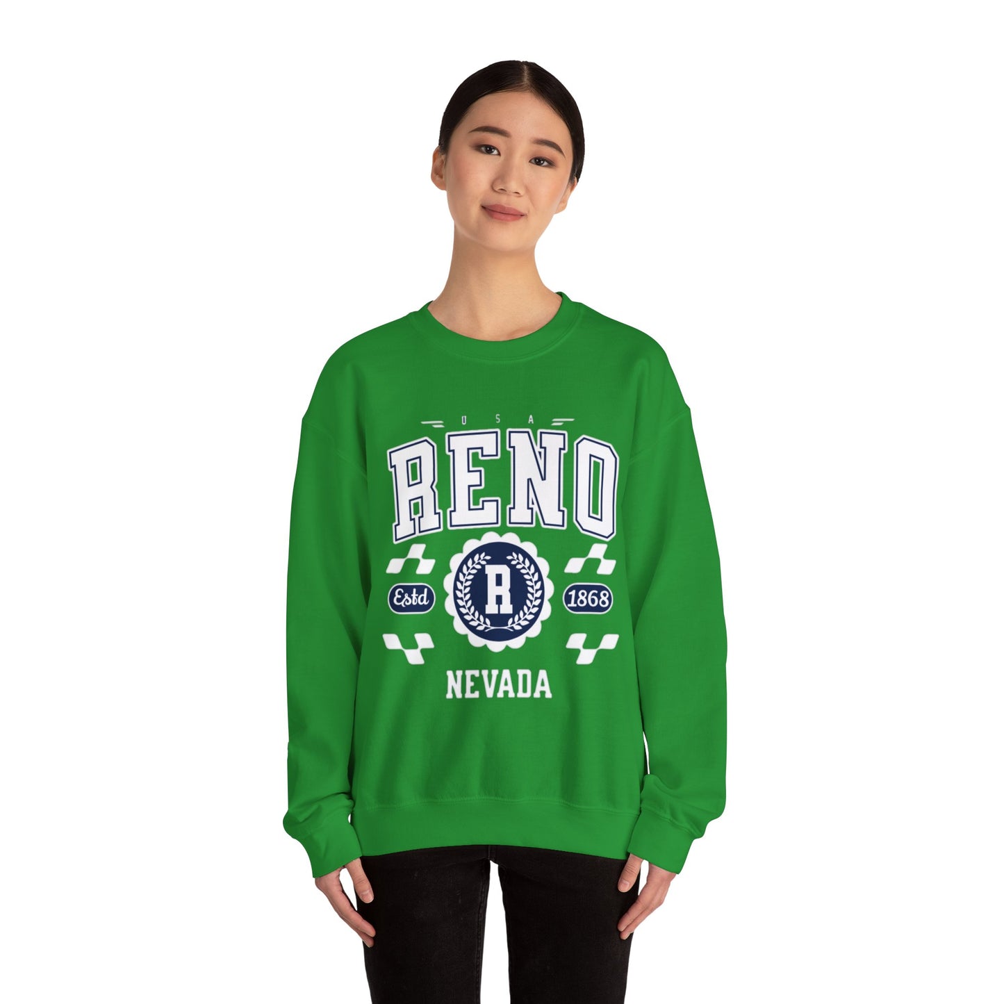 Vintage Reno Nevada Vintage Athletic Sports Design varsity pullover sweater  Crewneck Sweatshirt