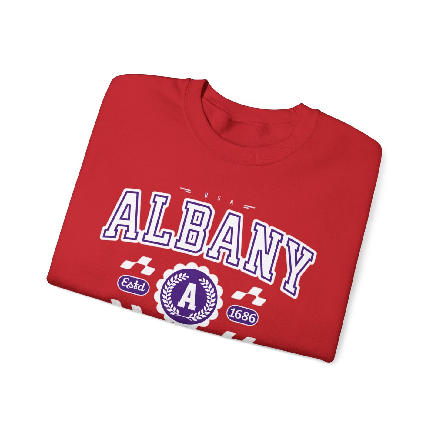 Vintage Albany New York Athletic Sports Design Crewneck Sweatshirt