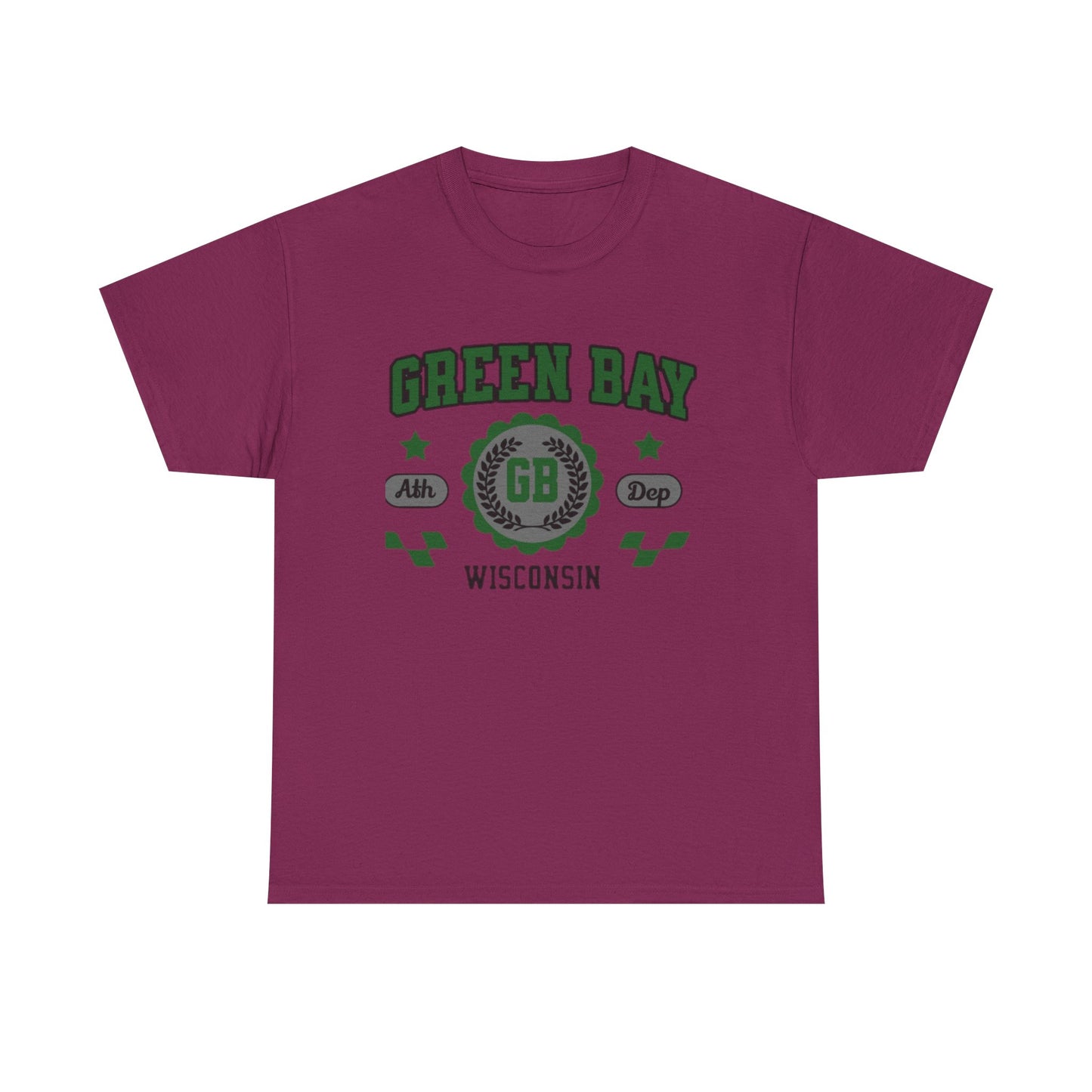 Wisconsin Green Bay  t-shirt Vintage Athletic Sports Design  Cotton Tee
