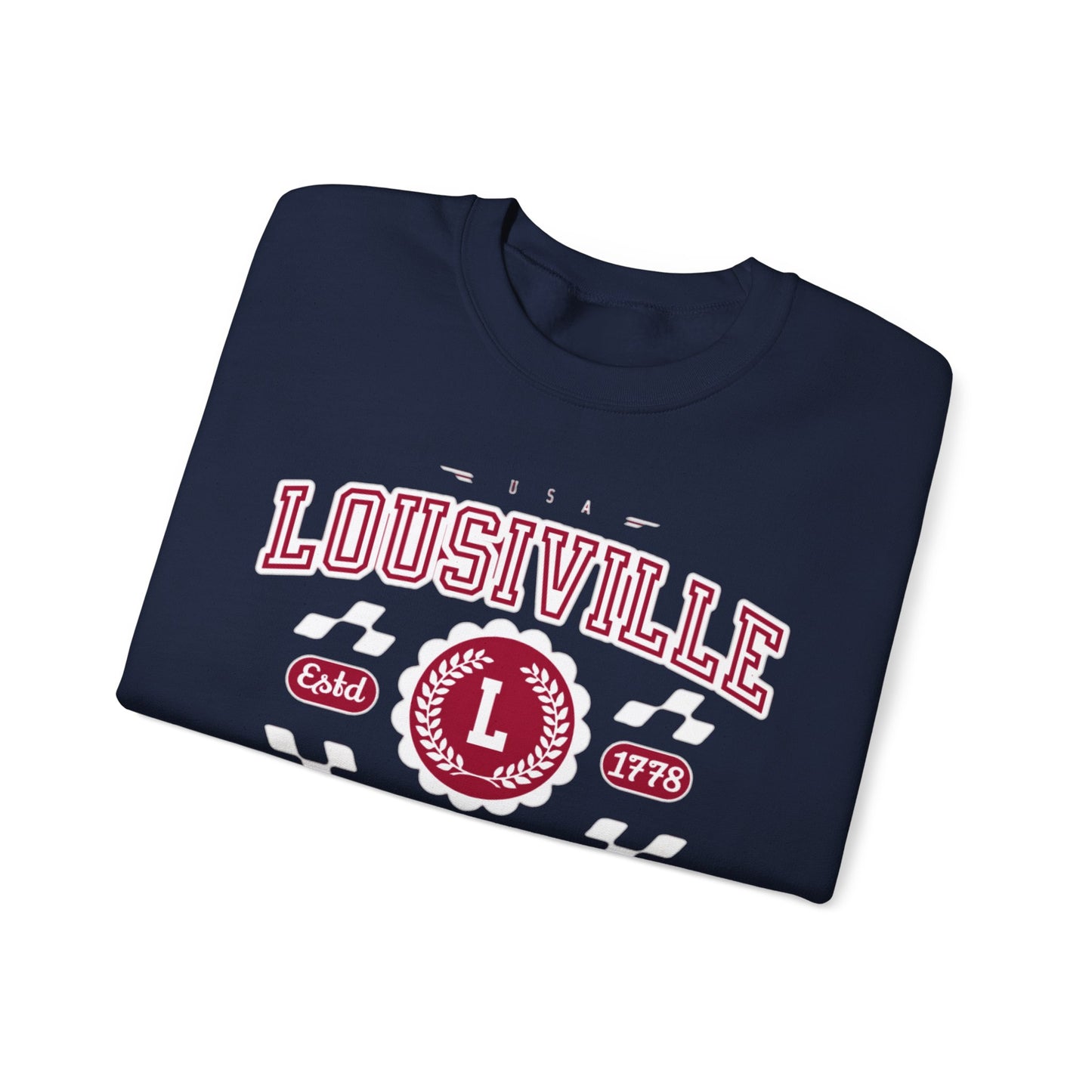 Vintage Louisville Kentucky KY Athletic Sports Design varsity pullover sweater  Crewneck Sweatshirt