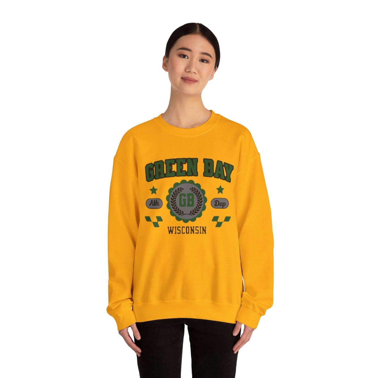 Wisconsin Green Bay  Vintage Athletic Sports Design Crewneck Sweatshirt