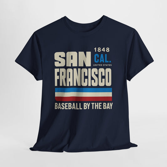 San Francisco Baseball by the Bay Unisex Heavy Cotton Tee, Vintage Graphic Tee, Casual Wear, Gift for Sports Lovers, Summer Outing